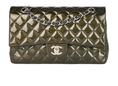 Medium Stripe Double Classic Flap, front view
